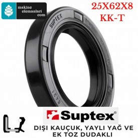 25x62x8 mm SUPTEX KK-T NBR DÖNER MİL YAĞ KEÇESİ 6261 25*62*8 mm